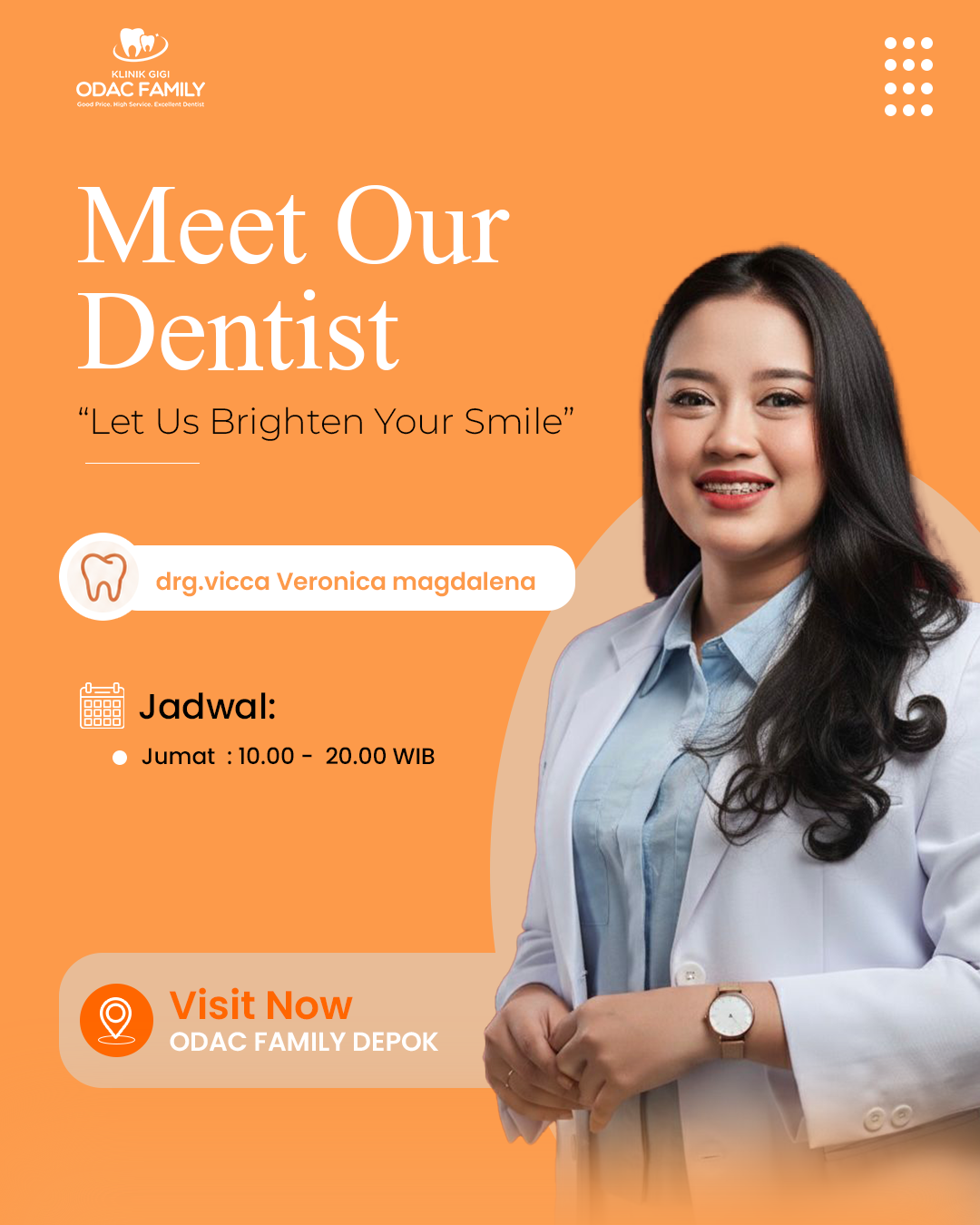 drg.vicca Veronica magdalena, dokter gigi di Klinik Gigi Depok