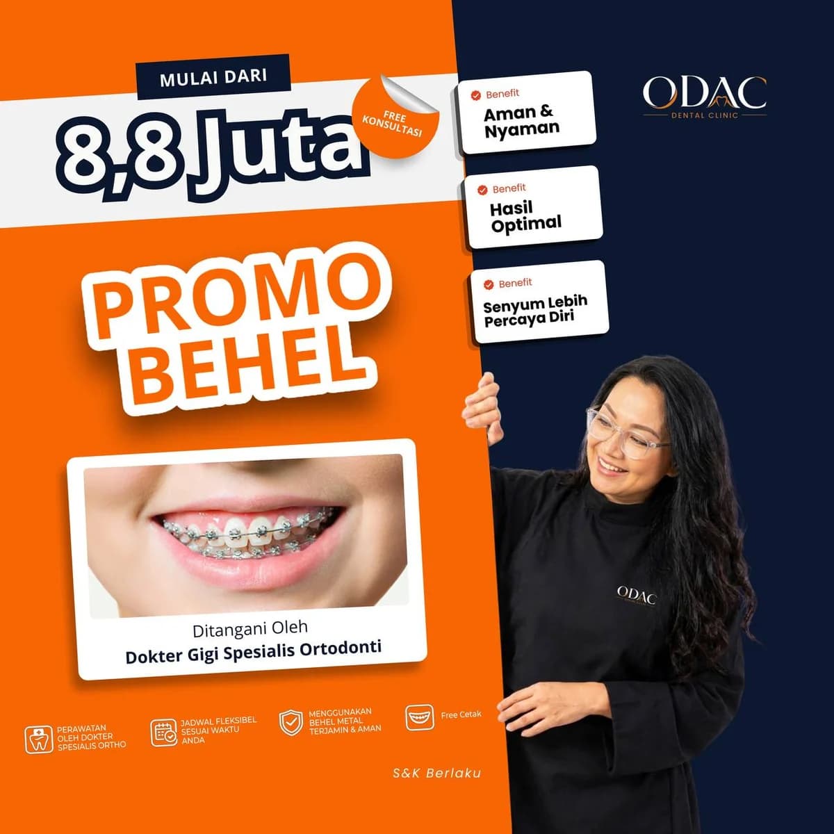 Promo Behel & Ortho Gigi: Spesialis Ortodonti Rp 8,8 Juta
