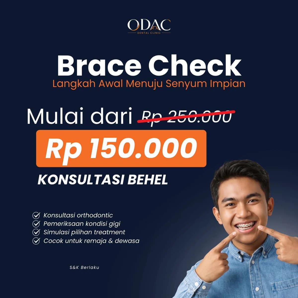 Brace Check: Konsultasi Behel Rp 150.000 di ODAC Dental Clinic